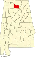 State map highlighting Morgan County