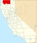 State map highlighting Siskiyou County