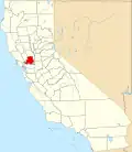 State map highlighting Solano County