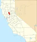 State map highlighting Sutter County