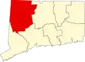 State map highlighting Litchfield County