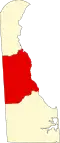 State map highlighting Kent County
