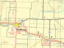 KDOT map of Finney County (legend)