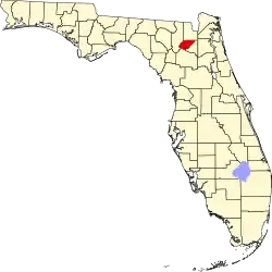 A state map highlighting Union County in the corner part of the state. It is small in size.
