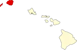 State map highlighting Kauai County