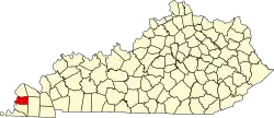 State map highlighting Carlisle County