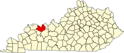 State map highlighting Daviess County