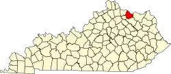 State map highlighting Mason County