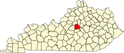State map highlighting Mercer County