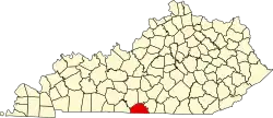 State map highlighting Monroe County