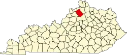 State map highlighting Owen County