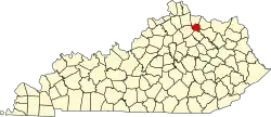 State map highlighting Robertson County