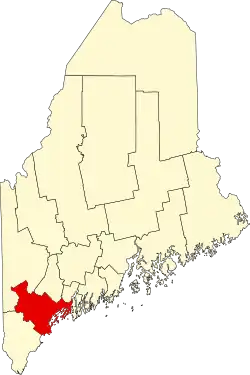 State map highlighting Cumberland County