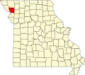 A state map highlighting Andrew County in the northwestern part of the state.