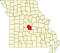 A state map highlighting Miller County in the middle part of the state.