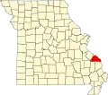 A state map highlighting Perry County in the southeastern part of the state.