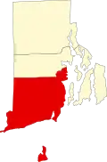 State map highlighting Washington County