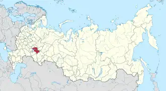 Location of Republic of Tatarstan