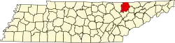 State map highlighting Campbell County