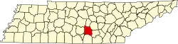 State map highlighting Coffee County