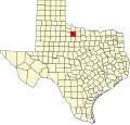 State map highlighting Baylor County