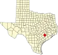 State map highlighting Colorado County