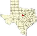 State map highlighting Comanche County