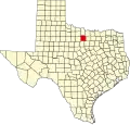 State map highlighting Jack County