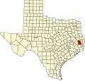 State map highlighting Tyler County