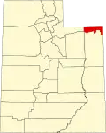 State map highlighting Daggett County