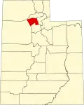 State map highlighting Davis County