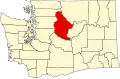 State map highlighting Chelan County