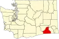 State map highlighting Walla Walla County