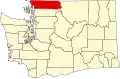 State map highlighting Whatcom County