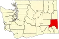 State map highlighting Whitman County