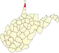 State map highlighting Brooke County
