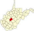 State map highlighting Clay County