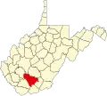 State map highlighting Raleigh County