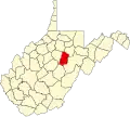 State map highlighting Upshur County
