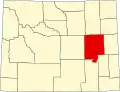 State map highlighting Converse County