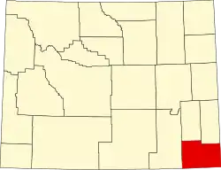 State map highlighting Laramie County