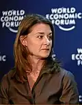 Philanthropist Melinda French Gates (A.B. 1986, M.B.A. 1987)[395]