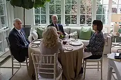 Vice President Joe Biden and Second Lady Jill meeting with Vice President-elect Mike Pence and Second Lady-designate Karen, on November 16, 2016