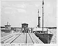 Ship and train at Miller's pier