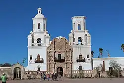 Mission San Xavier del Bac in Tucson, United States, built between 1783 and 1797, it is an example of Spanish colonial architecture.