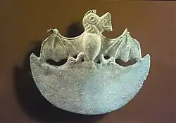Crescent-shaped ornament with bat, CE 1–300 Brooklyn Museum, Brooklyn