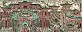 A fresco shows the style of architecture of the Tang dynasty.