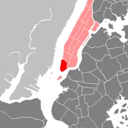 New Amsterdam is located in what is now Lower Manhattan
