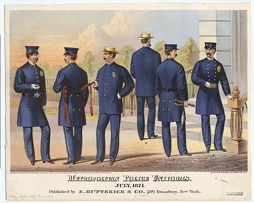 New York City police in 1871