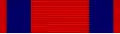 Width-44 red ribbon with width-10 blue stripes 2 units away from the edges
